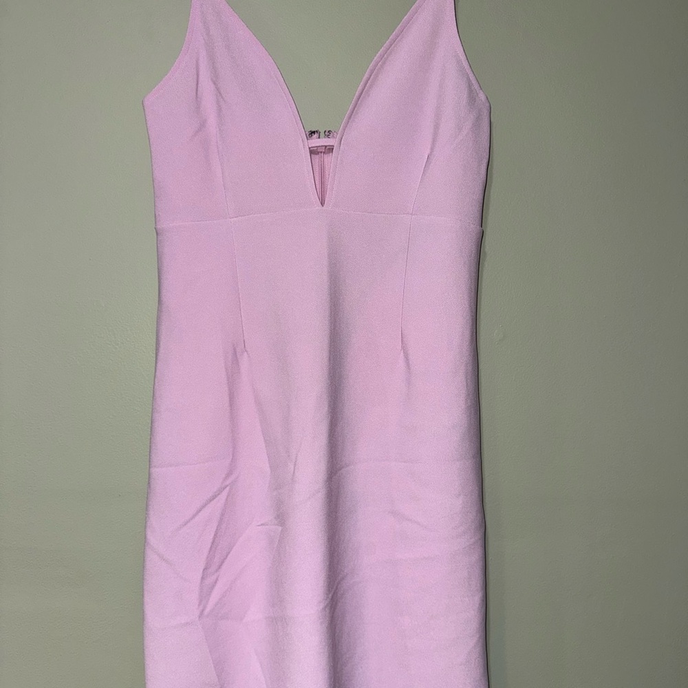 NEVER WORN Abercrombie & Fitch Light Pink Deep Cut Mini Dress- Tall Length
